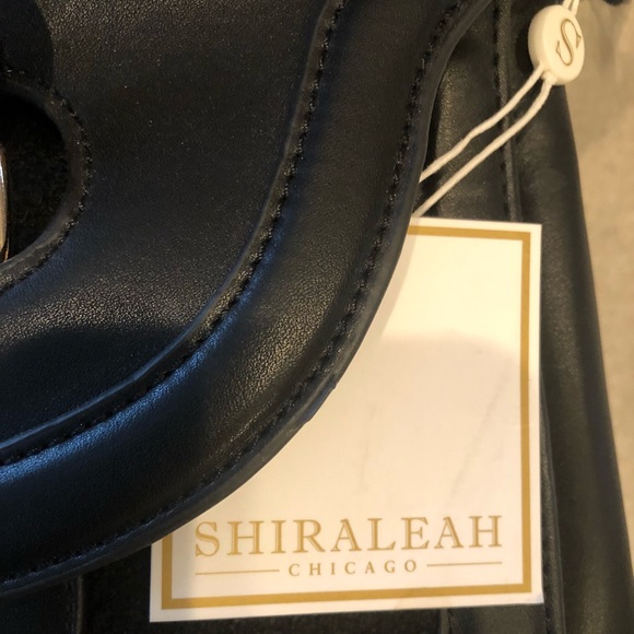 PRISTINE NWT! Black Shiraleah Chicago Mid-Size Tote (Vegan Leather Ella Style) - Picture 6 of 9